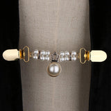 Maxbell Retro Gold Cardigan Clip Chain Shawl Shrug Sweater Collar Clasp Gold Crown