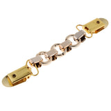 Maxbell Retro Gold Cardigan Clip Chain Shawl Shrug Sweater Collar Clasp Gold Leaf
