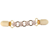 Maxbell Retro Gold Cardigan Clip Chain Shawl Shrug Sweater Collar Clasp Gold Leaf