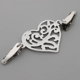 Maxbell Women Ladies Elegant Cardigan Sweater Clips Blouse Shirt Collar Clip Silver