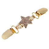 Maxbell Antique Gold Cardigan Clip Shawl Shrug Sweater Collar Clasp Gold Star