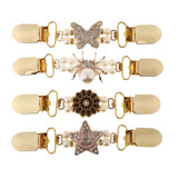 Maxbell Antique Gold Cardigan Clip Shawl Shrug Sweater Collar Clasp Gold Star