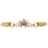 Maxbell Antique Gold Cardigan Clip Shawl Shrug Sweater Collar Clasp Gold Spider
