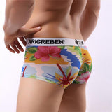 Maxbell Mens Sexy Sheer Mesh Net Underwear Boxer Briefs Flower Underpants XXL 1
