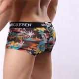 Maxbell Mens Sexy Sheer Mesh Net Underwear Boxer Briefs Flower Underpants XL 3