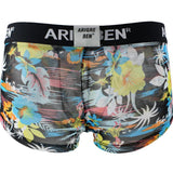 Maxbell Mens Sexy Sheer Mesh Net Underwear Boxer Briefs Flower Underpants XL 3