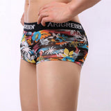 Maxbell Mens Sexy Sheer Mesh Net Underwear Boxer Briefs Flower Underpants XL 3