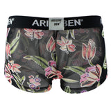 Maxbell Mens Sexy Sheer Mesh Net Underwear Boxer Briefs Flower Underpants XXL 4