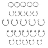 Maxbell Wholesale 85pcs Tongue Eyebrow Lip Belly Navel Ring Body Piercing Jewelry