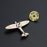 Maxbell 1 Pair of Delicate Airplane Shirt Collar Tips Small Brooches Pin Gold