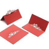 Maxbell 25pcs Wedding Table Place Cards Laser Cut Heart Name Number Place Cards
