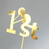 20pcs Baby's1st Birthday Party Supplies Cupcake Pick Toppers Decoration Gold