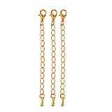 Maxbell 10 Packs of Necklace Extenders Jewelry Extension Chain 75 mm Gold