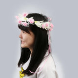 Pink and White Wedding Bridal Bridesmaid Flowers Headband Hair Accessories