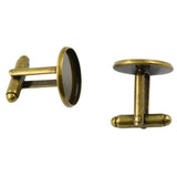 Maxbell 10pcs Round Cuff Link Bronze Blanks DIY Findings 16mm Pads