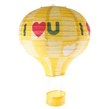 1Pc Rainbow Scenery Blue Hot Air Balloon Paper Lantern Party Decor 12/30cm"