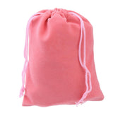 10pcs Jewelry Pouches Velvet Drawstring Gift Bags Wedding Favors Pink 8x10cm