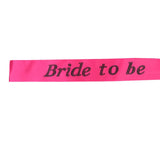 Bride to be Writing Satin Ribbon Sash Hen Night Wedding Shower Rose Red