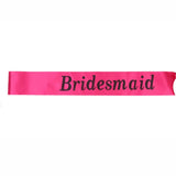 Bridesmaid Writing Satin Ribbon Sash Party Wedding Favor Rose Red