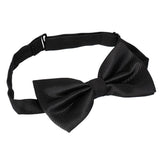 Adjustable Concealed Tuxedo Bow Tie Double Layer Wedding Party Necktie Black