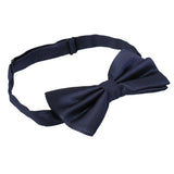 Adjustable Concealed Tuxedo Bow Tie Double Layer Party Necktie Dark Blue