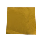 Maxbell  100x Chocolate Candy Package Paper Aluminum foil Wrappers Golden 8 x 8cm