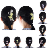 2pcs Pretty Flower Hair Pin Bobby Pin Women Bridal Hairdressing Pink