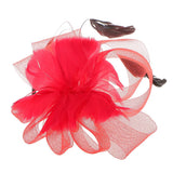 Women Girls Ladies Feather Fascinator Headwear Headpiece Hair Jewelry Party Wedding Accessory Red