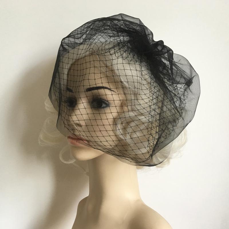 Hair Net Face Veil Headdress Wedding Bridal Party Bird Cage Veil Hair Clip