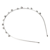 Maxbell Women Jewelry Bridal Hair Accessory Crystal Silver Hair Hoop Tiara Headband