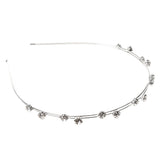 Maxbell Women Jewelry Bridal Hair Accessory Crystal Silver Hair Hoop Tiara Headband