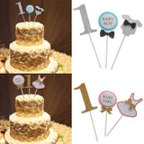 BABY BOY 1st Birthday Clothes Celebrating Party CupcakeTopper Cake Picks