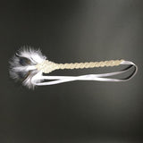 Maxbell Bridal Peacock Feather Headband 1920's Flapper Dress Hairband Headpiece
