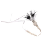 Maxbell Bridal Peacock Feather Headband 1920's Flapper Dress Hairband Headpiece