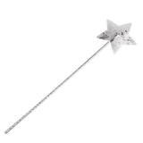 Maxbell Plastic Sequin Star Princess Wand Girls Party Birthday Magic Scepter Silver