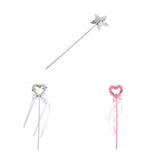 Maxbell Plastic Sequin Star Princess Wand Girls Party Birthday Magic Scepter Silver