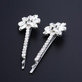 2pcs Lady Bridal Crystal Rhinestones Hairpin Hair Clip Hair Decoration