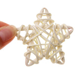 5pcs 6cm Cane Rattan Decoration Christmas Wedding Ornament Star White