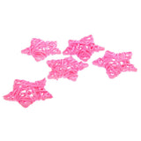 5pcs 6cm Cane Rattan Decoration Christmas Wedding Ornament Star Pink