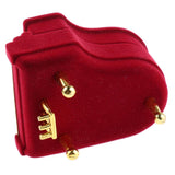 Maxbell Fashion Velvet Piano Ring Earring Jewelry Container Festival Xmas Gift Box