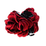 Fashion Fabric Rose Flower Large Hair Clamp Claw Clip Accessories Gift-Blue Wine