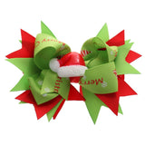 Maxbell Xmas Hat Boutique Bow Ribbon Hair Bow Clips for Women Toddlers Kids Baby Girls