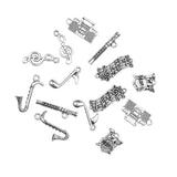 Maxbell Pack of 14 Vintage Musical Instrument Charms Pendants DIY Jewelry Making Craft