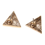 Maxbell Generous Imitation Turquoise Triangle Shape Earring Ear Stud Women Jewelry