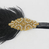 Maxbell Black Flapper Feather Fascinator Headband Headpiece Hair Accessories