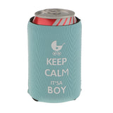 Maxbell Keep Calm It's a Boy Stubby Beer Bottle Tin Can Cooler Sleeve for Baby Shower Party