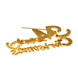 Maxbell Women Jewelry Party Merry Christmas Letter Clothing Accessories Brooch Pins