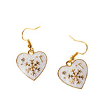 Maxbell Christmas Crystal Snowflake Heart Dangle Earrings Necklace Gold Jewelry Sets