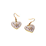 Maxbell Christmas Crystal Snowflake Heart Dangle Earrings Necklace Gold Jewelry Sets