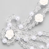 Maxbell Wedding Bridal Crystal Pearl Flower Hair Clip Headpiece Hair Accessories